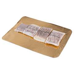 Sturgeon fillet on a gold stand