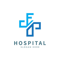 Fototapeta premium Health logo with initial letter ED, D E, E D logo designs concept. Medical health-care logo designs template.