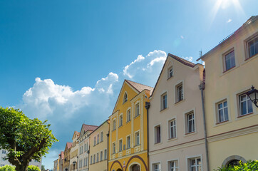 View of the Old Town in Mirsk, Poland