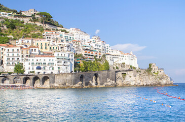 Spiaggia di Atrani - famous beach in Amalfi, Italy