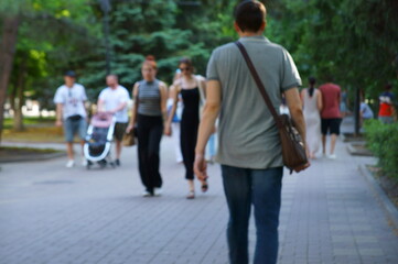 people walking in the city