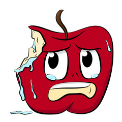 A sad silly red fruit