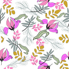 Seamless Vector Floral Pattern For Fabric, Textile, Wallpaper, Gift wrapping, Baby Flower Dresses, Illustration Design