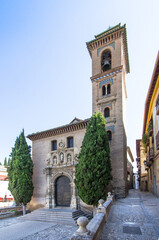 Fototapeta na wymiar Church of San Gil y Santa Ana, Granada, Spain
