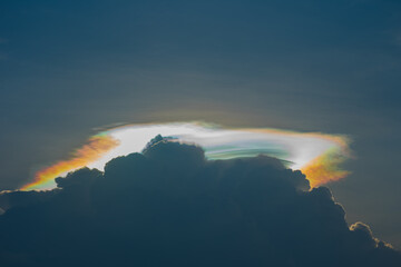 Fototapeta na wymiar Cloud iridescence
