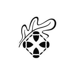 Acorn icon in linear style. Logotype idea for nature, ecology and food business service. Acorn flat illustration for web and design.