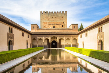 Fototapeta premium Camares Patio of Alhambra, Granada, Spain