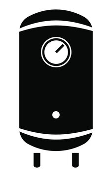 Boiler icon, water heater. Flat vector icon isolated on white background