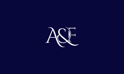 Alphabet letter icon logo A&E