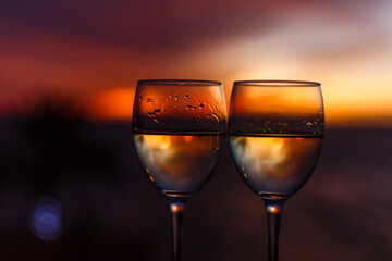 A glass of red wine