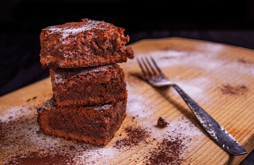 homemade chocolate brownie