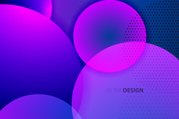 Abstract circles, modern background, neon bubbles motion techno design for Wallpaper, Banner, Background, Card, Book Illustration, landing page