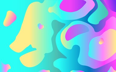 Naklejka premium 2 Souls.Abstract blur waveform in gradient rainbow colors. Soft transition effect. Liquid effect background.Vector illustration.Copy space for text.