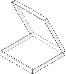 A plain white carton: pizza box.