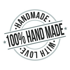 Handmade Stamp Design Vector Art badge Production.