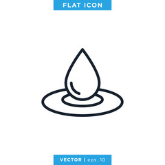 Water Icon Vector Logo Design Template.