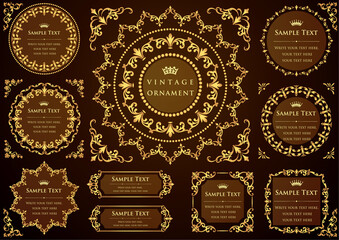 set of vintage design elements for design