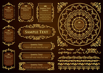 set of vintage design elements for design
