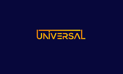 Alphabet letter icon symbol monogram logo UNIVERSAL