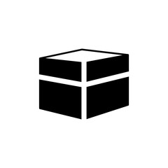 Kaaba cube flat vector icon for apps and websites