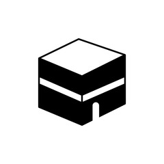 Kaaba cube flat vector icon for apps and websites