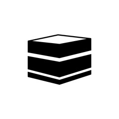 Kaaba cube flat vector icon for apps and websites