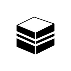 Kaaba cube flat vector icon for apps and websites