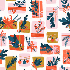 Holiday Gift Box Pattern - 363271305
