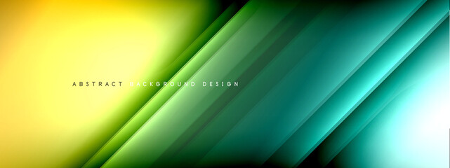 Motion concept neon shiny lines on liquid color gradients abstract backgrounds. Dynamic shadows and lights templates for text