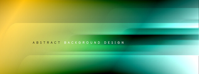 Motion concept neon shiny lines on liquid color gradients abstract backgrounds. Dynamic shadows and lights templates for text
