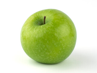 Isolated Green Apple on white background with clipping path
