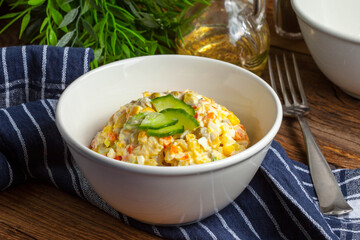 Russian traditional salad.