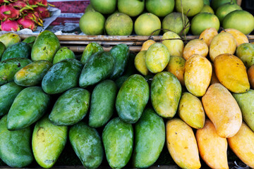 Mango, A lots of mangos tropical fruits