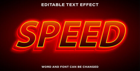 Editable text effect speed