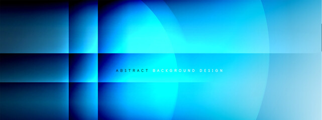 Vector abstract background - circle and cross on fluid gradient with shadows and light effects. Techno or business shiny design templates for text