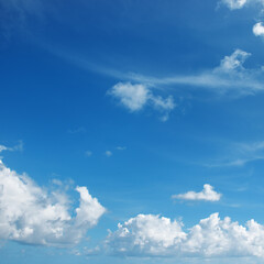 Beautiful white clouds against blue sky.