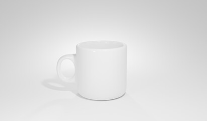 3d render coffee mug tea or ceramic cup hot drink cup blank with isolated background for label mockup.