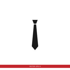 Necktie icon, fashion dress code symbol