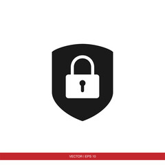 Padlock security icon vector