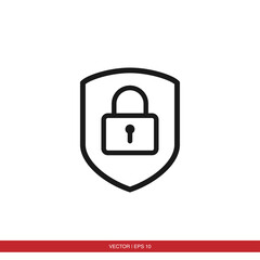 Padlock security icon vector