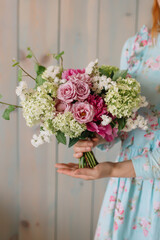Gift bouquet for a girl on a birthday