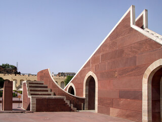 Jaipur, India_2010. Jantar Mantar in an astronomic observation site. Jantar Mantar is UNESCO World...