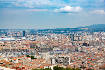 Fototapeta na wymiar Marseille panorama at summer, France