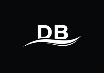 Initial Monogram Letter D B Logo Design Vector Template. D B Letter Logo Design