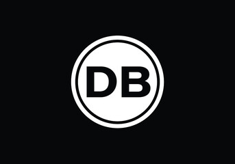 Initial Monogram Letter D B Logo Design Vector Template. D B Letter Logo Design