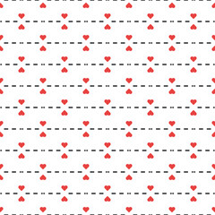 Vector seamless pattern texture background with geometric shapes, colored in red, black, white colors.