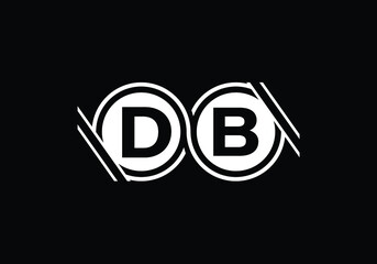 Initial Monogram Letter D B Logo Design Vector Template. D B Letter Logo Design