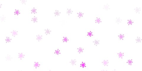 Light pink vector template with flu signs.