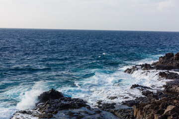 Atlantic ocean wild coast, Tenerife, Canary islands, Spain