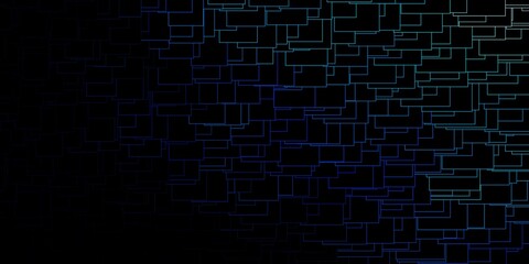 Dark BLUE vector pattern in square style. Abstract gradient illustration with rectangles. Modern template for your landing page.